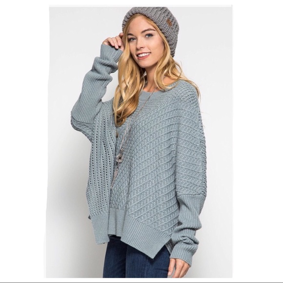 Light Gray Side Zipper Sweater - Picture 4 of 6